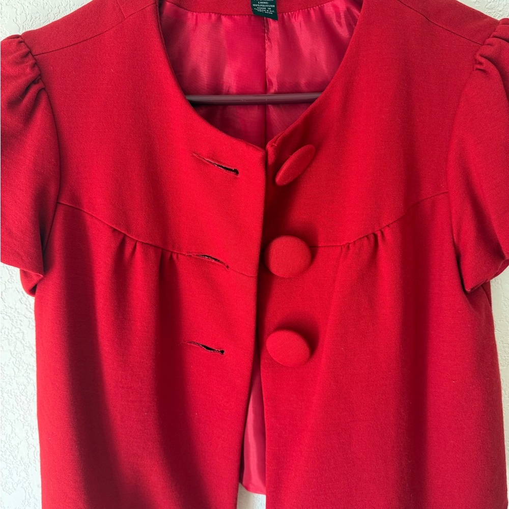 Chic Red Women's Fully Lined Cape NWOT